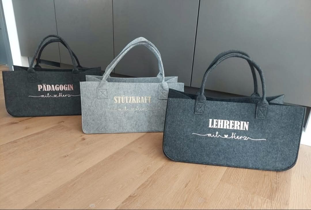XL Filztasche "mit Herz"
