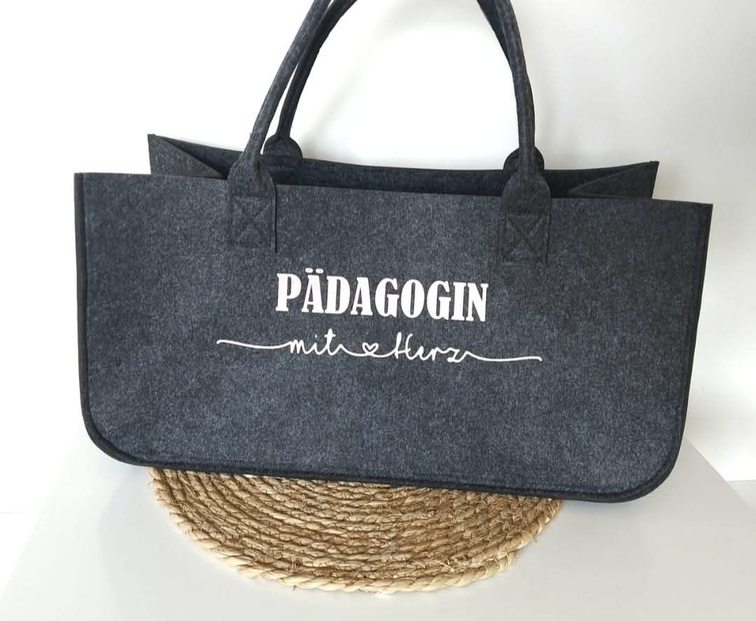 XL Filztasche "mit Herz"