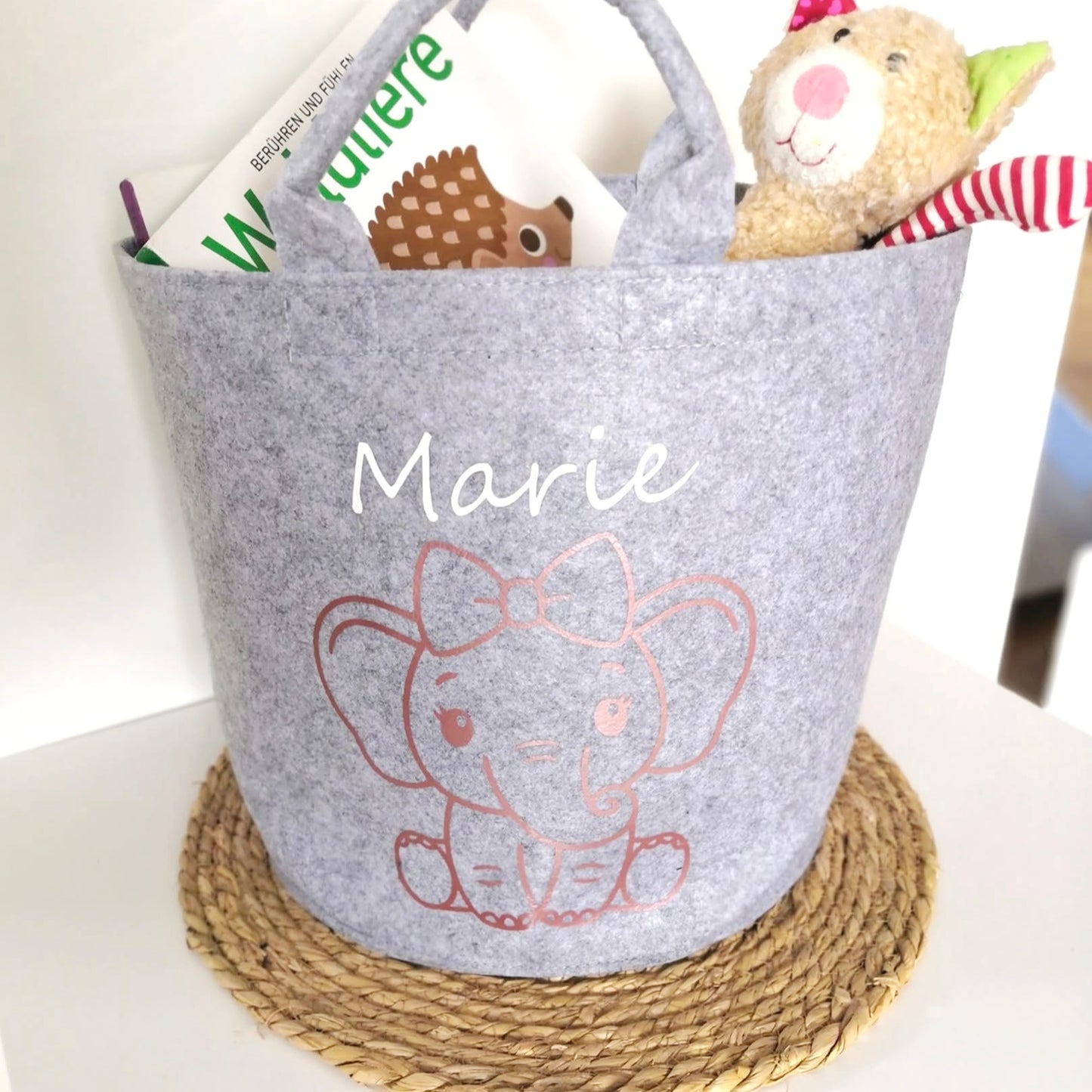 Personalisierte Korb Tasche "Tiere"