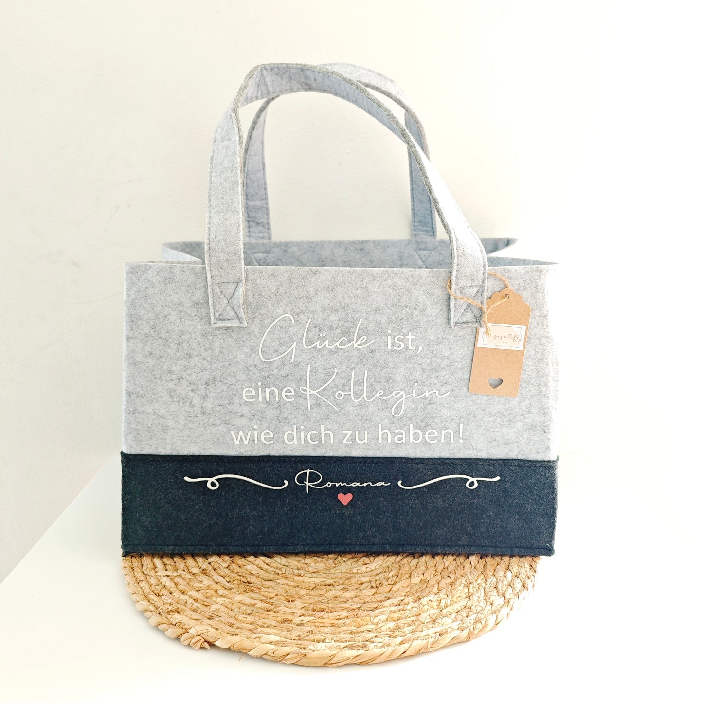 Filz Tasche M "Glück ist"