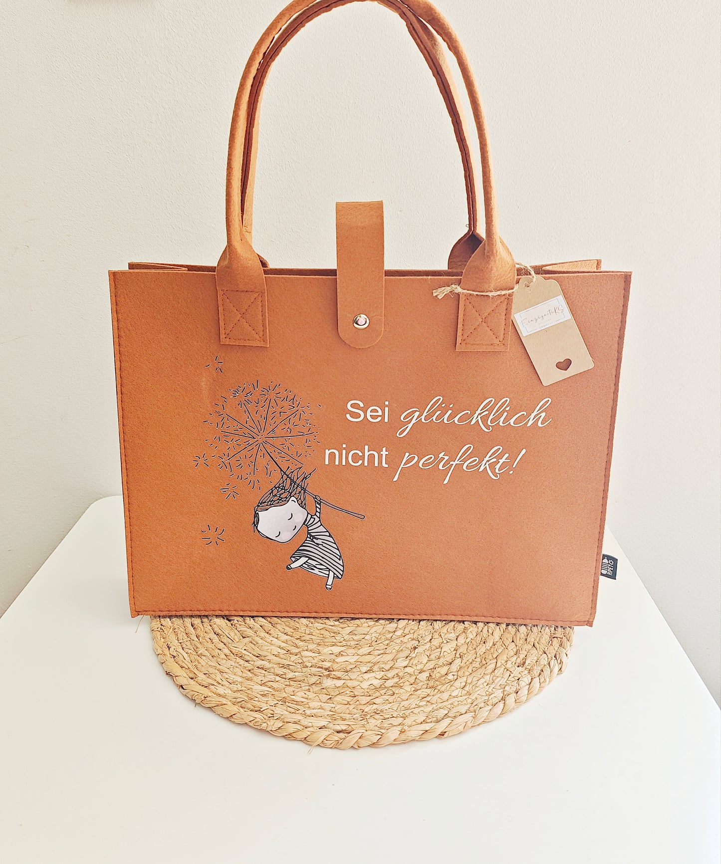 Filztasche "Sei glücklich"