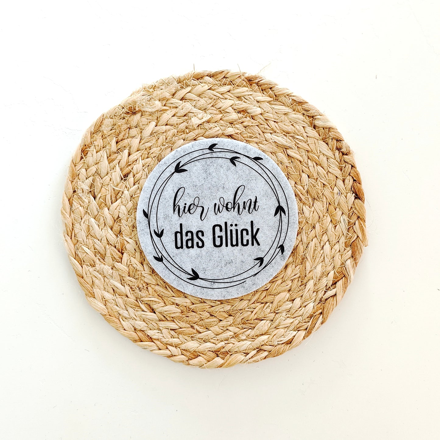 Glasuntersetzer "Home"