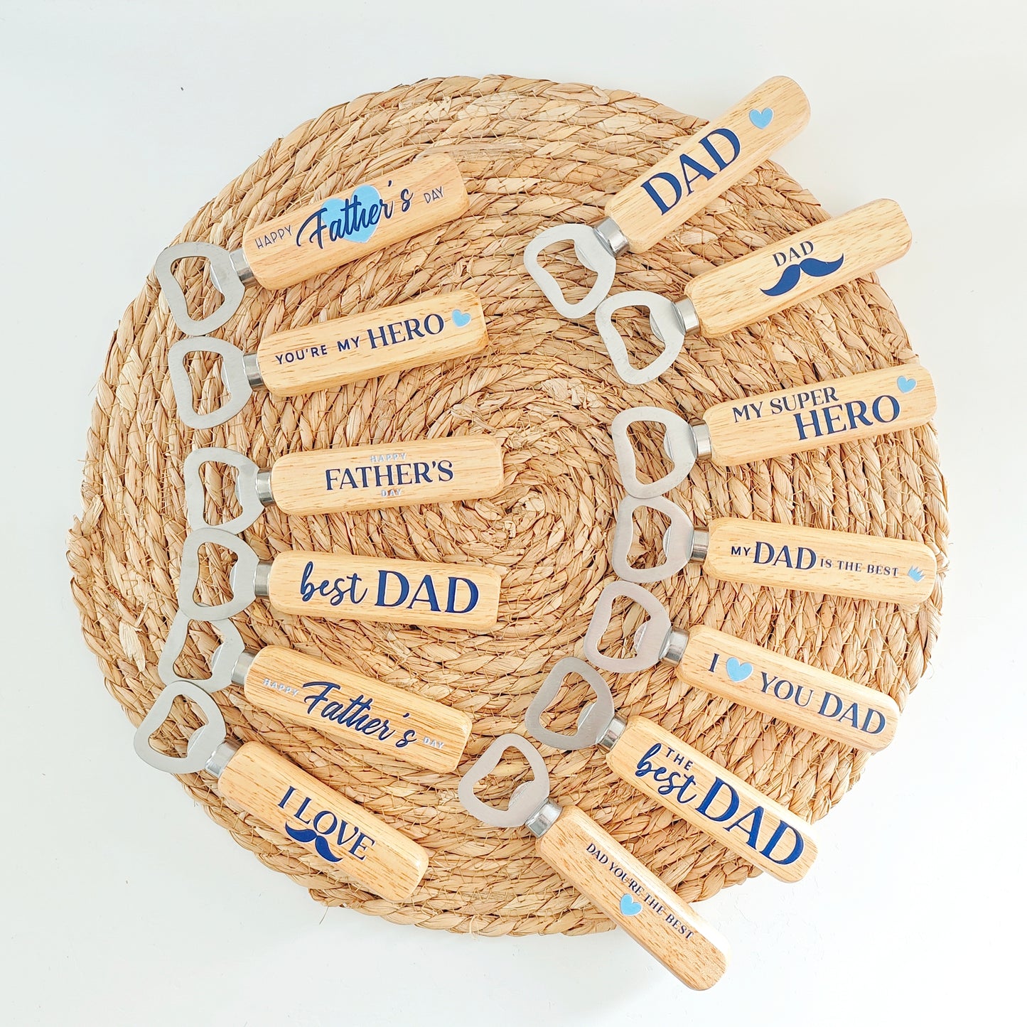 Holz Flaschenöffner "Vatertag"