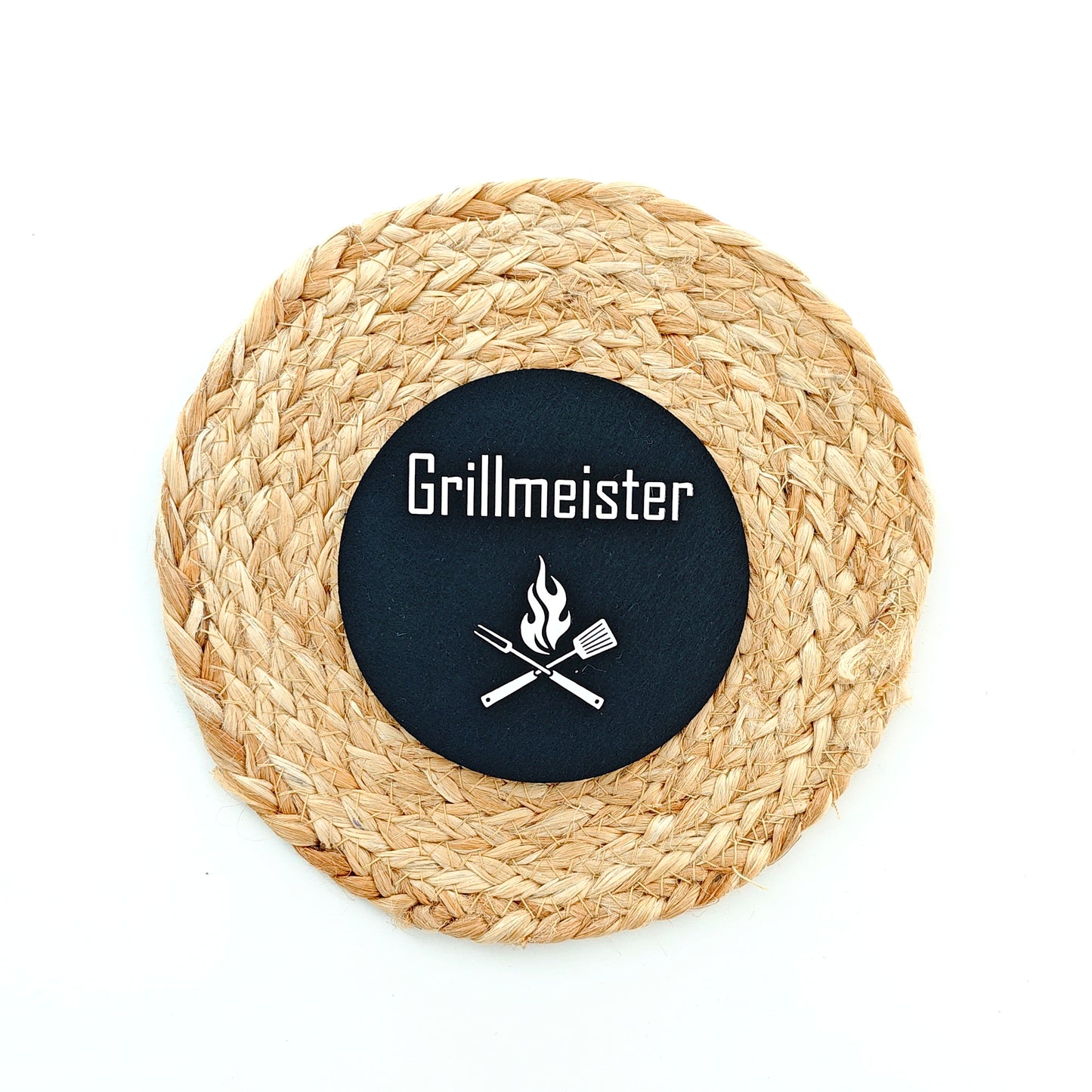 Glasuntersetzer "Grillen"