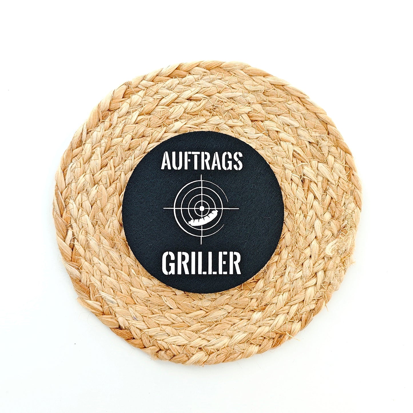Glasuntersetzer "Grillen"