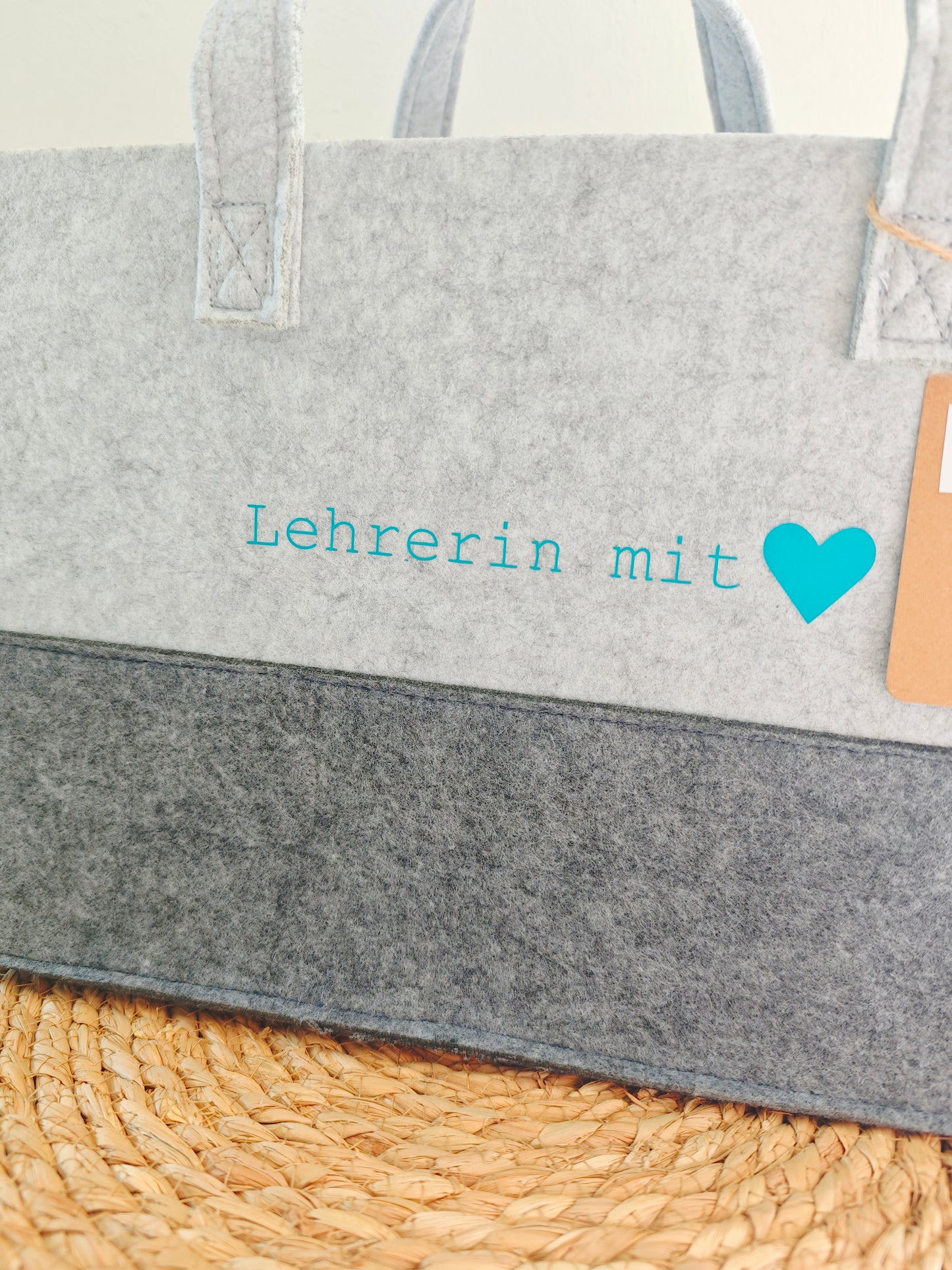 Filz Tasche L "Lehrerin mit Herz"