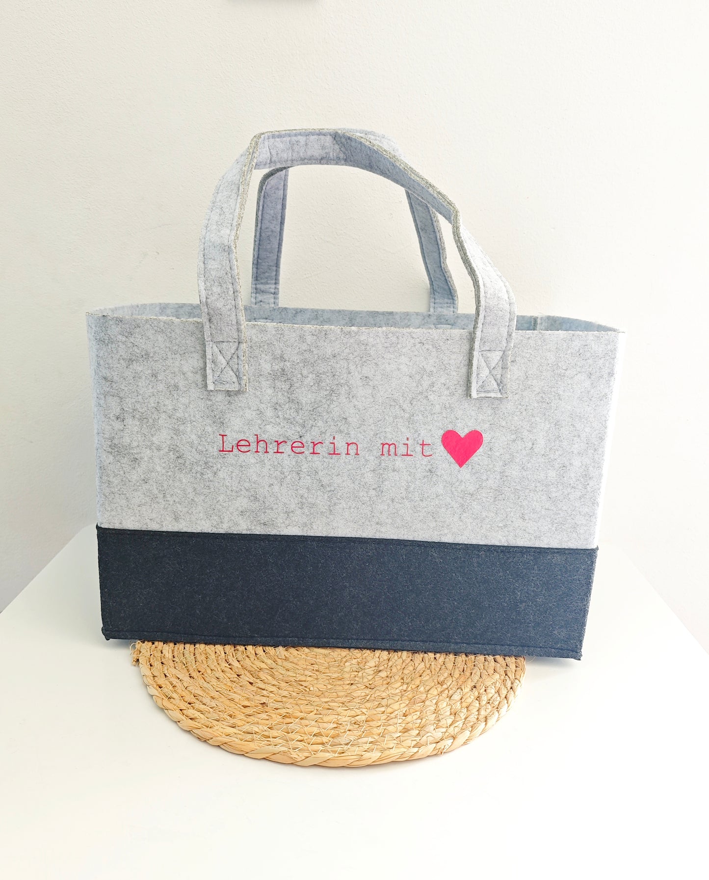 Filz Tasche L "Lehrerin mit Herz"