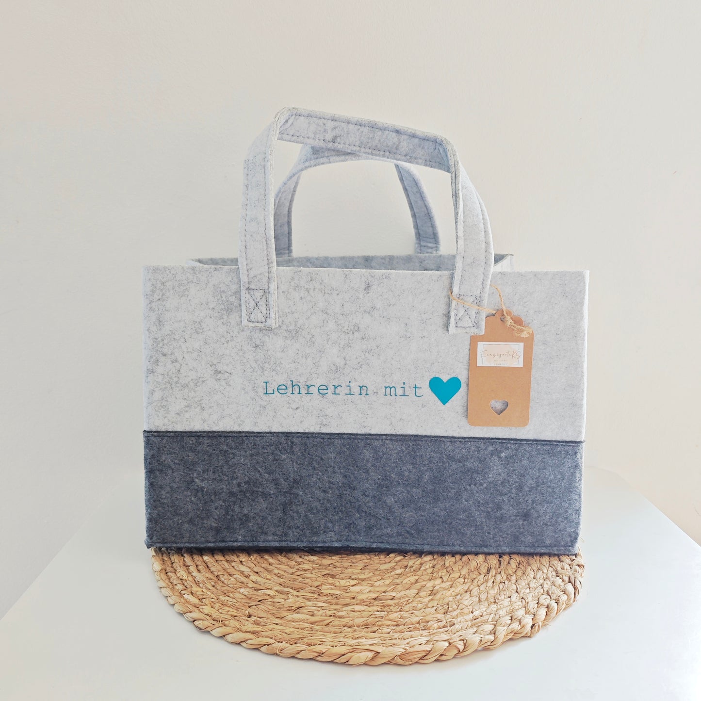 Filz Tasche L "Lehrerin mit Herz"