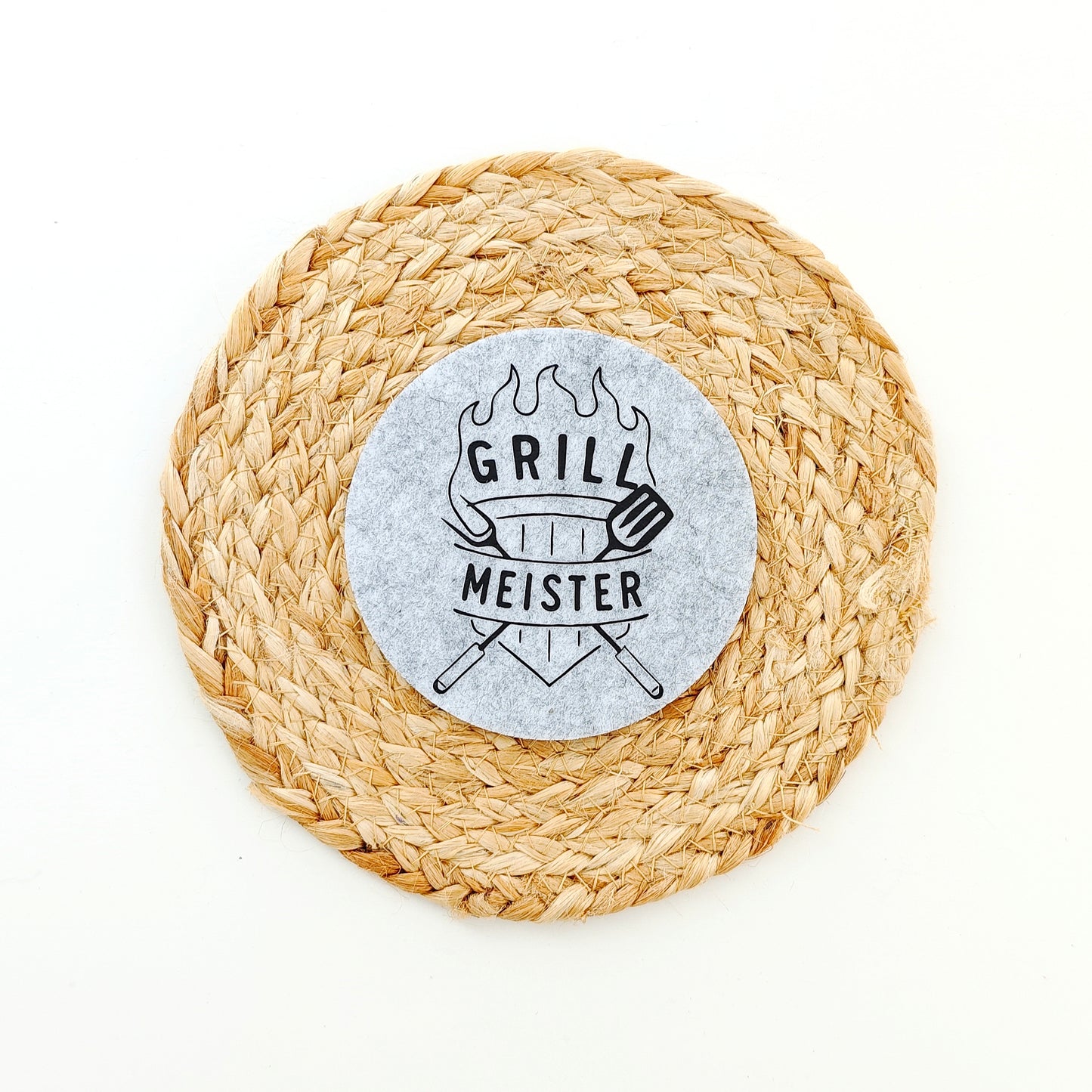 Glasuntersetzer "Grillen"