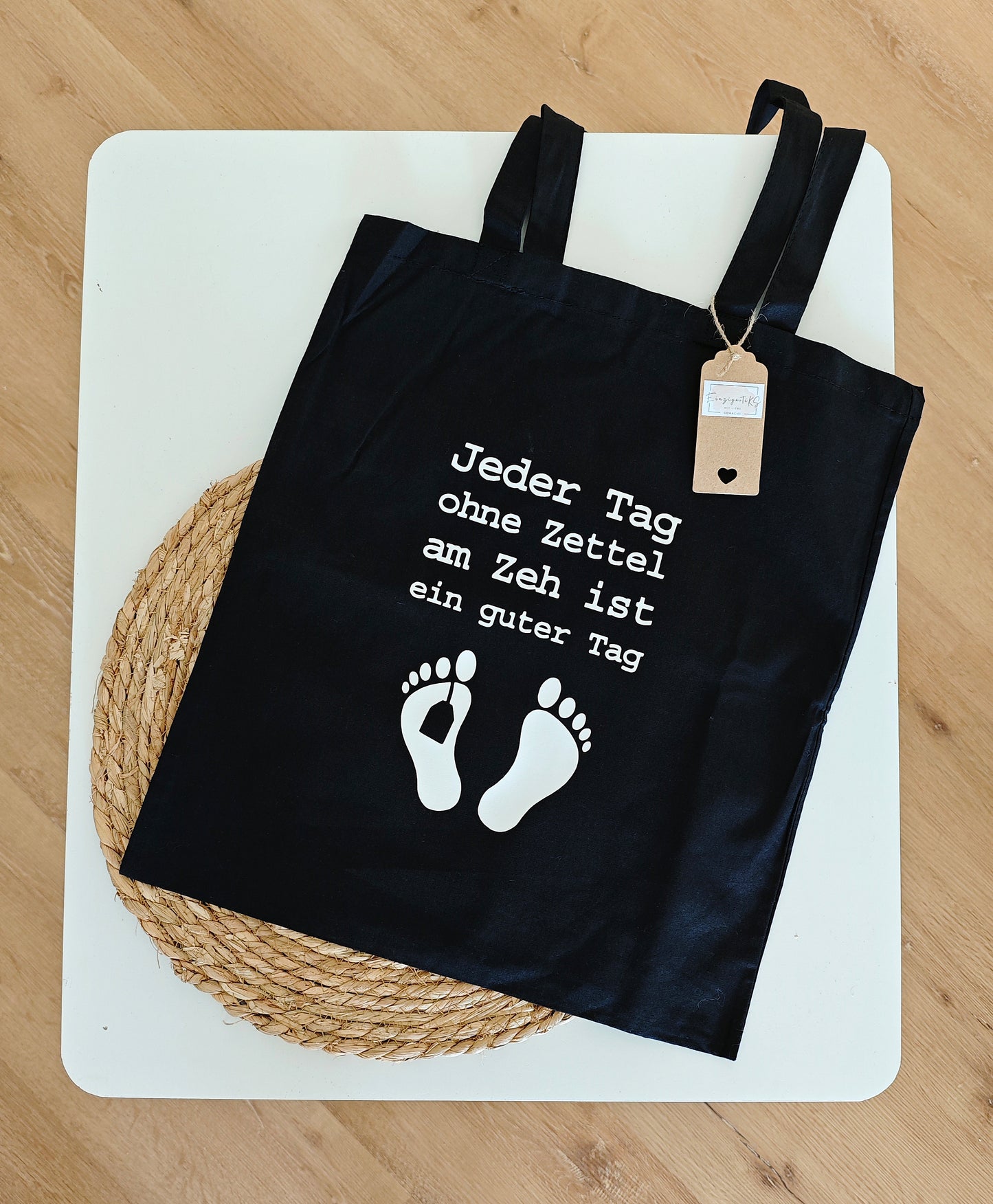 Baumwolltasche "Zettel am Zeh"