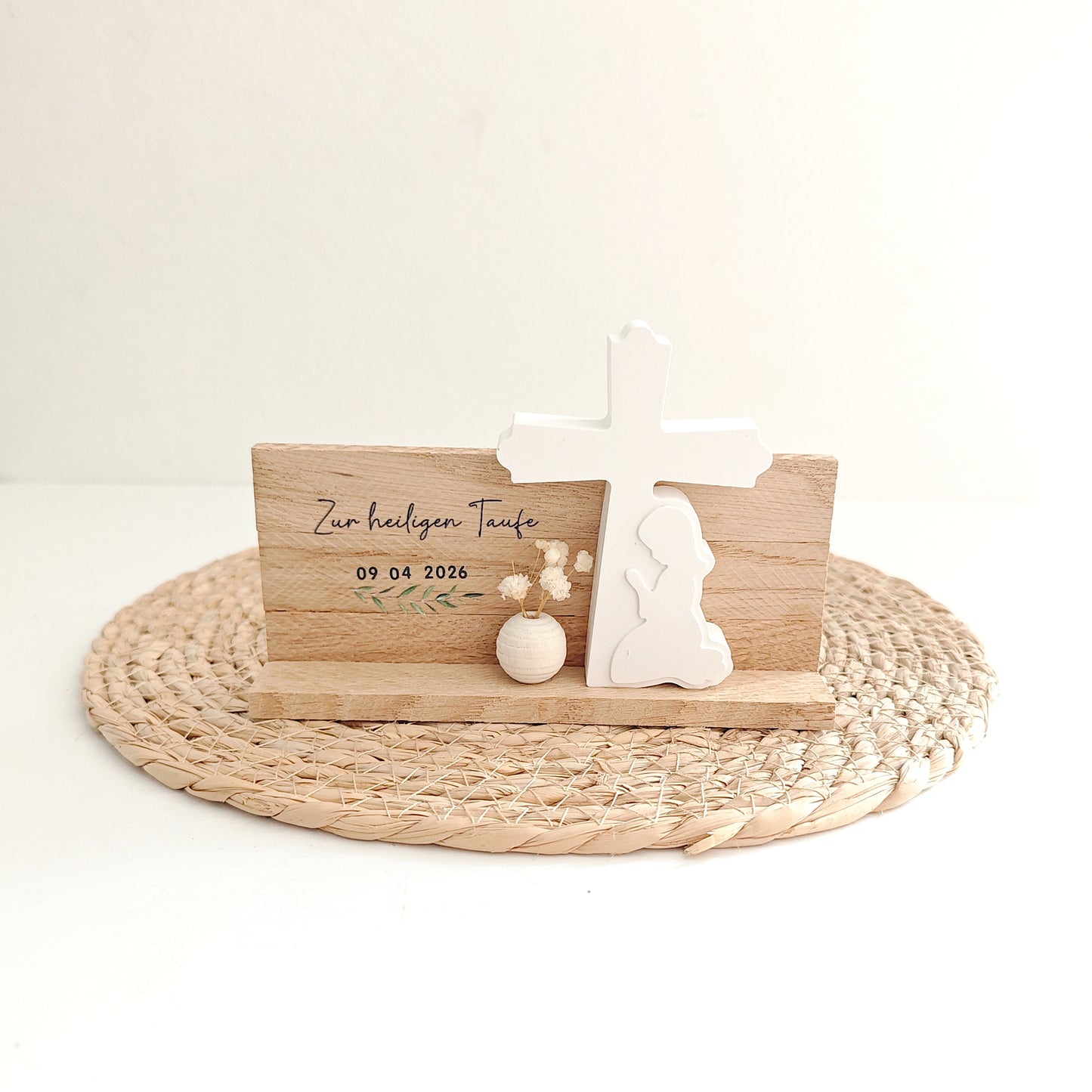 Deko Geschenk Taufe personalisiert