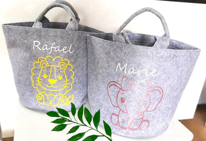 Personalisierte Korb Tasche "Tiere"
