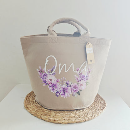 Korb Tasche "Oma lila"