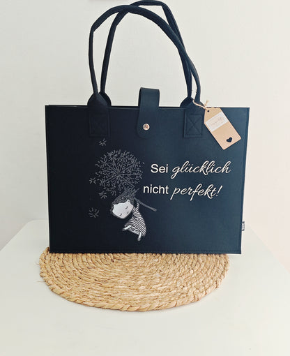 Filztasche "Sei glücklich"