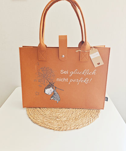 Filztasche "Sei glücklich"