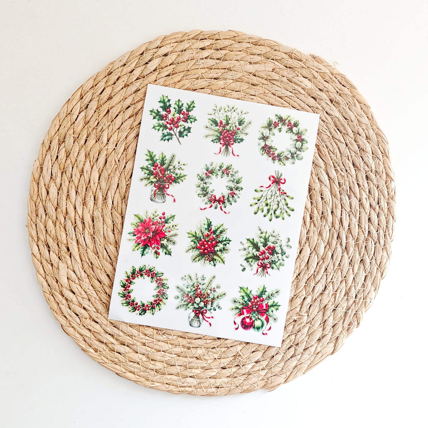 Rub On "Weihnachts Kränze"