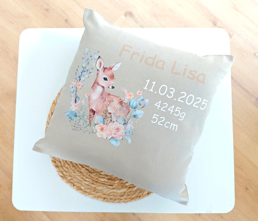 Personalisiertes Kissen "Reh"