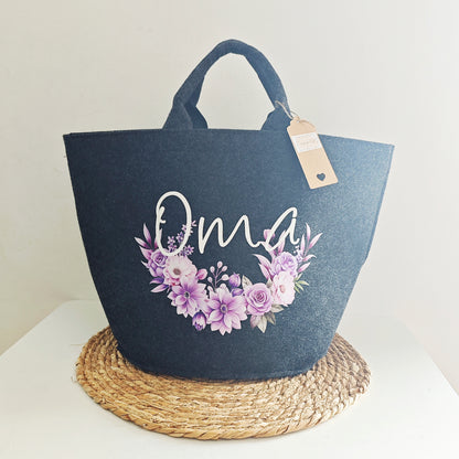 Korb Tasche "Oma lila"