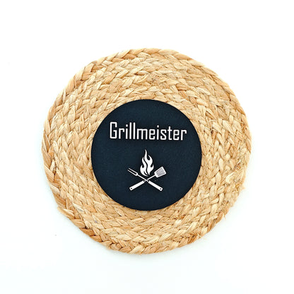Glasuntersetzer "Grillen"