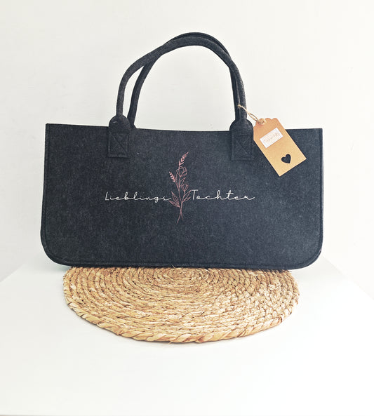 Filz Tasche XL "Lieblingstochter"