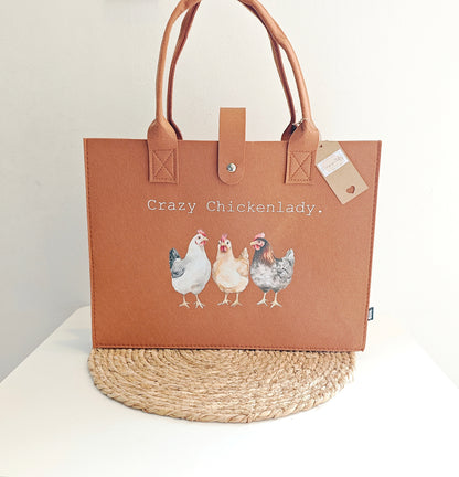 Filztasche "Hühner"