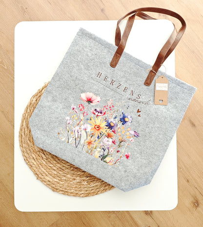 Filztasche "Herzensmensch"
