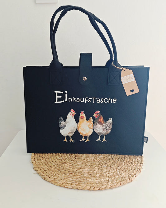 Filztasche "Hühner"