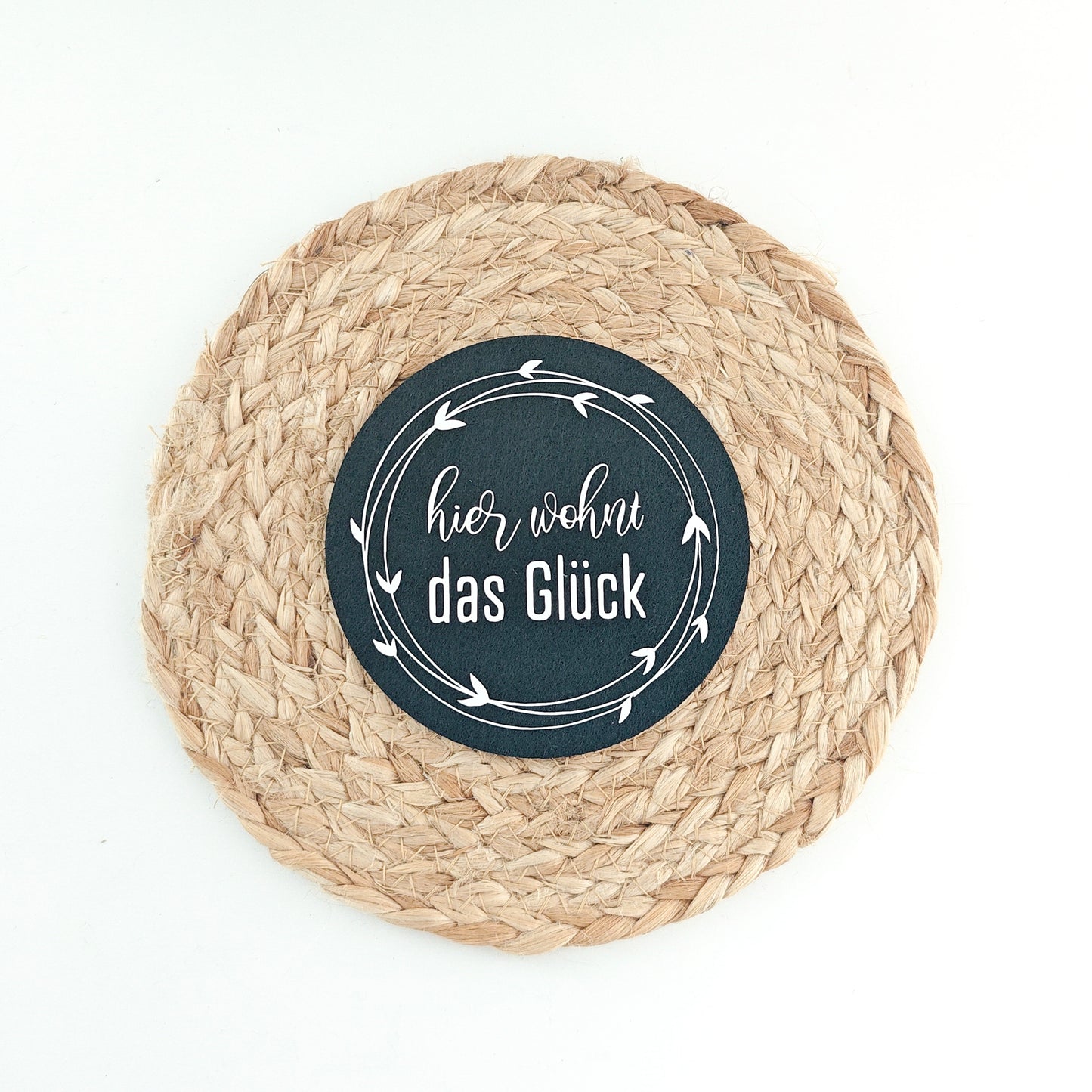 Glasuntersetzer "Home"