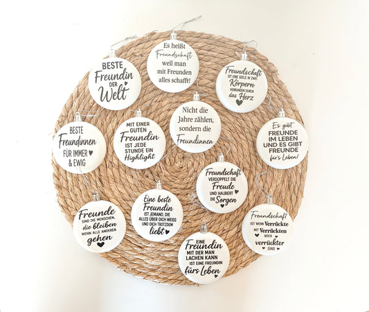 Weihnachtskugel "Freundin"