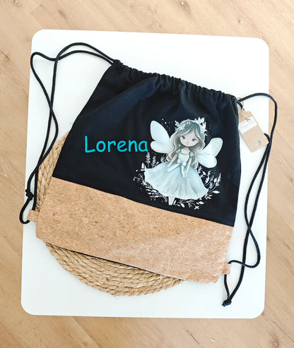 Beuteltasche mit Kork personalisiert