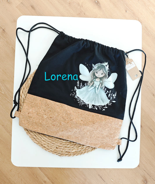 Beuteltasche mit Kork personalisiert