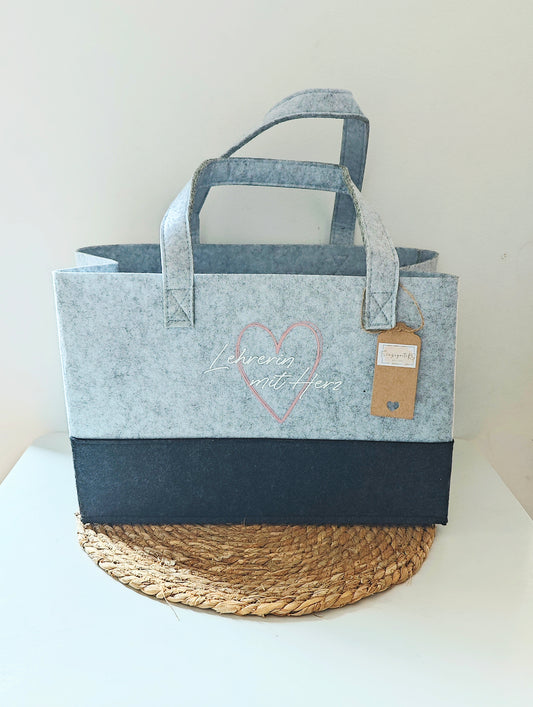 Filztasche L "Lehrerin mit Herz"