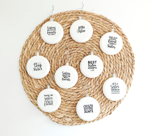 Weihnachtskugeln "Schwester"