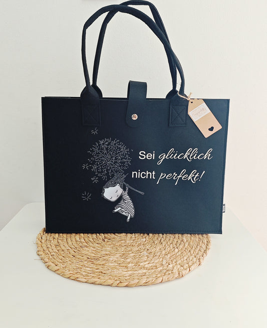 Filztasche "Sei glücklich"