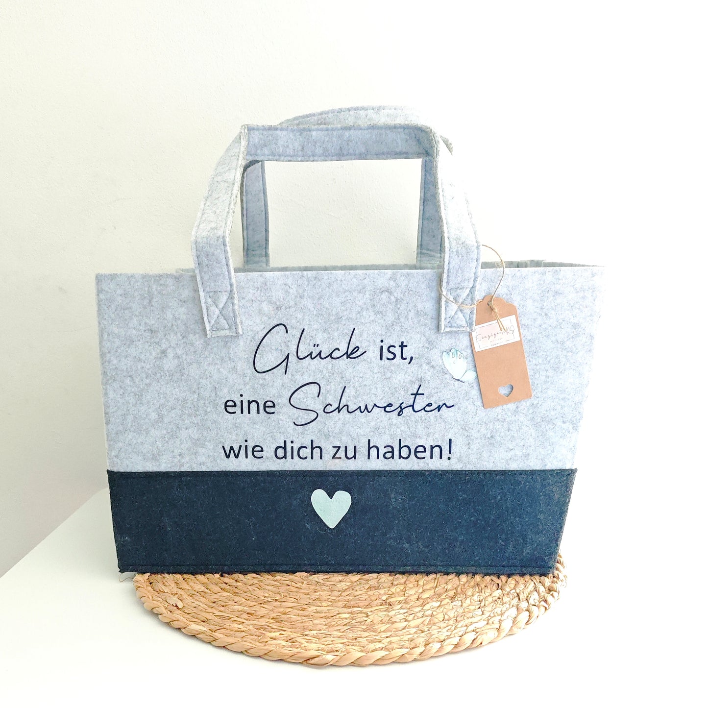 Filztasche L "Glück ist"