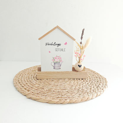 Deko Häuschen groß "Frühlingsgefühle"