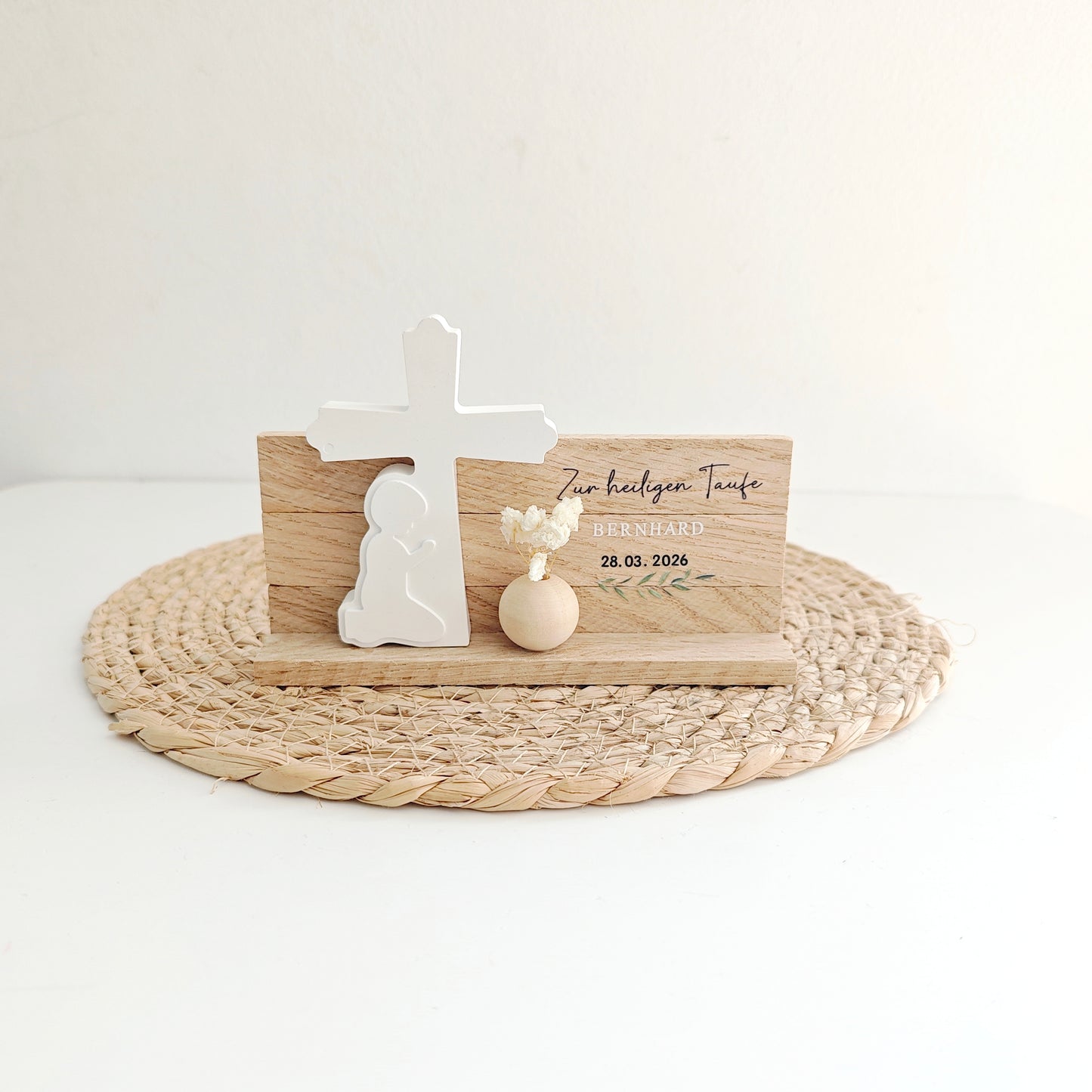 Deko Geschenk Taufe personalisiert