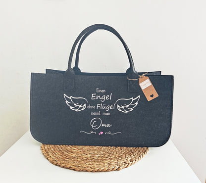 XL Filztasche "Einen Engel ohne Flügel"