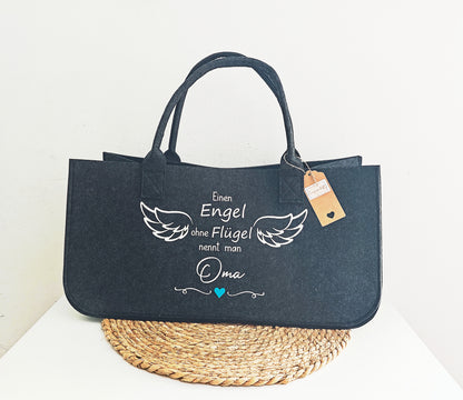 XL Filztasche "Einen Engel ohne Flügel"